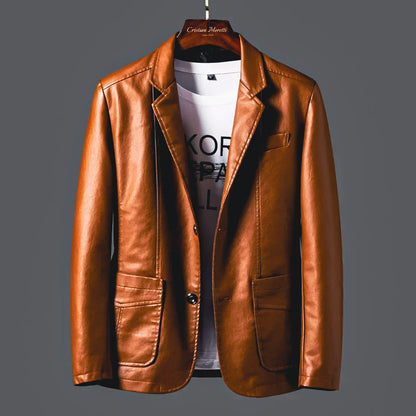 Archer - Herren Regular Fit Blazer Mit Kragen Und Knopfleiste