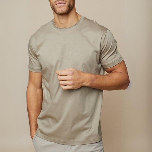 Glänzendes & Weiches Herren T-Shirt aus Mercerisierter Baumwolle – Leon