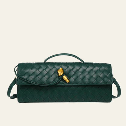 Veron - Leather Woven Clutch