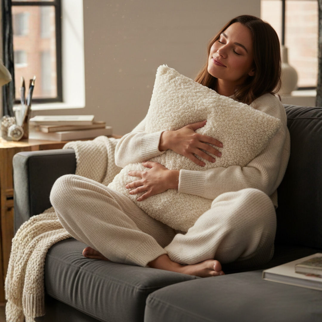 Cozy Teddy Cushion Cover – Plush & Fluffy Comfort