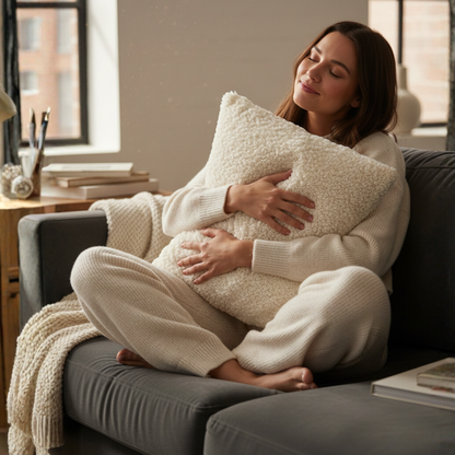 Cozy Teddy Cushion Cover – Plush & Fluffy Comfort