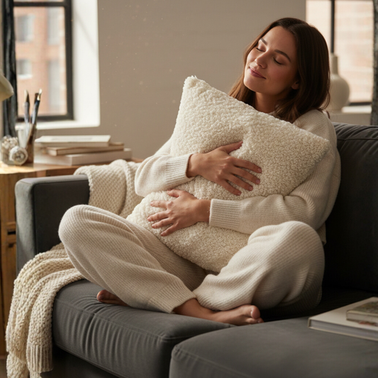 Cozy Teddy Cushion Cover – Plush & Fluffy Comfort