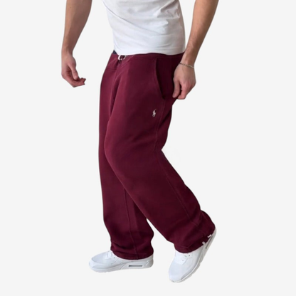Robert – Pantalon de jogging en polaire à jambe large avec poches