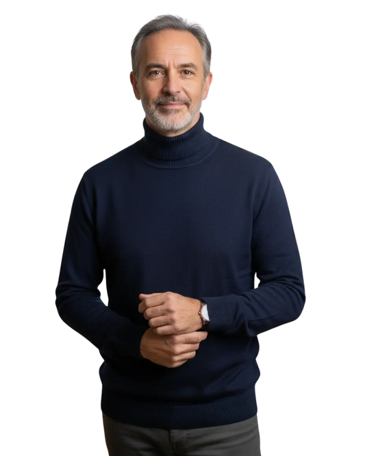 Duval Paris™ | Pull col roulé en cachemire