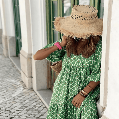 Dorothy - Printed V-Neck Maxi Summer Dress