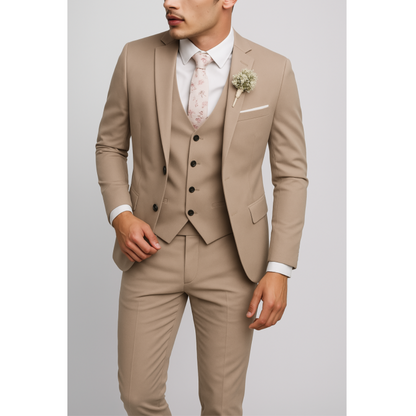 Herren dreiteiliger Hochzeit-Gast-Anzug | Formell