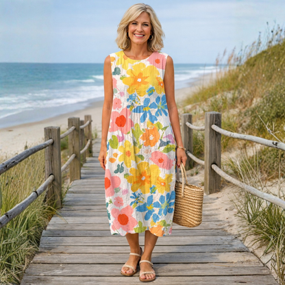 Ella | Robe Midi à Fleurs Pastel