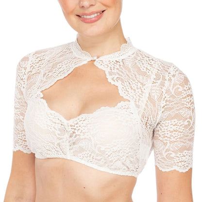 Trendy Dirndlbluse mit Spitze & Herzausschnitt für Damen – Alina - Oktoberfest 2025