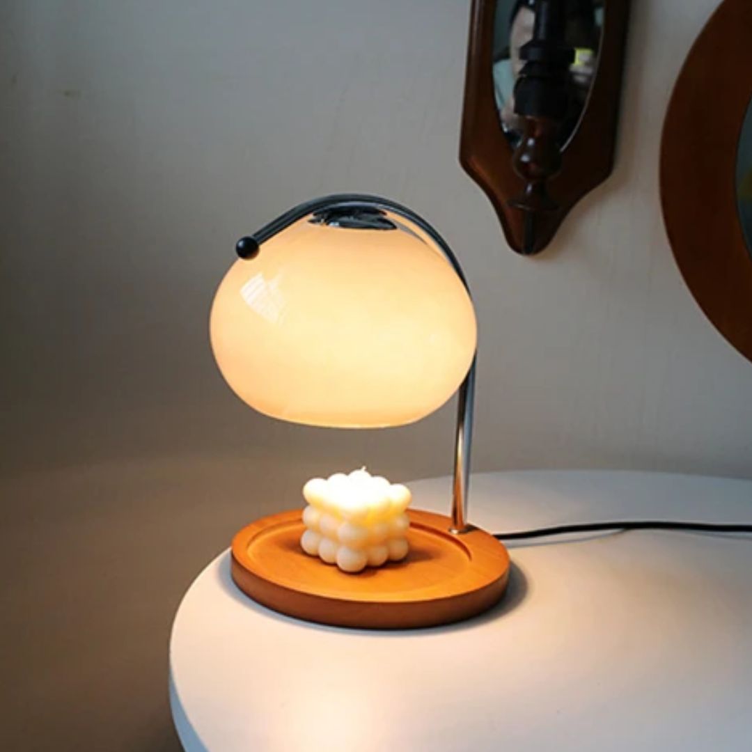 Lunero Eindhoven™ Alyssa Retro Glazen Tafellamp