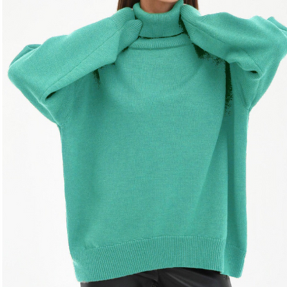 Maglione Dolcevita Larga Da Donna | Inverno