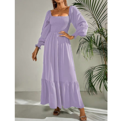 Damen Herbstkleid mit langen Ärmeln & schmeichelnder Silhouette – Hermina