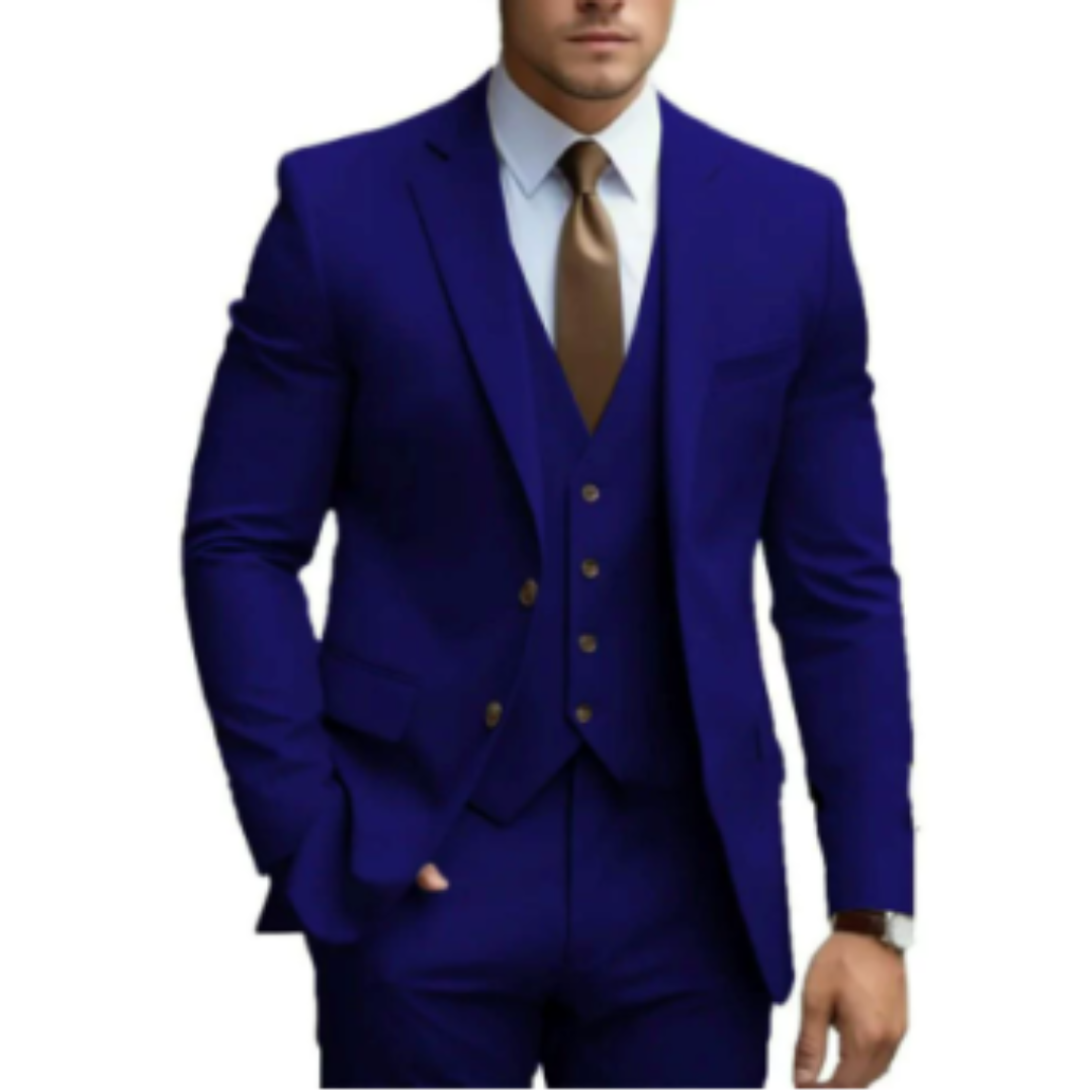 Gregorio | Traje de tres piezas para hombre con chaleco y chaqueta de corte slim | Formal