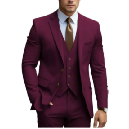 Gregorio | Traje de tres piezas para hombre con chaleco y chaqueta de corte slim | Formal