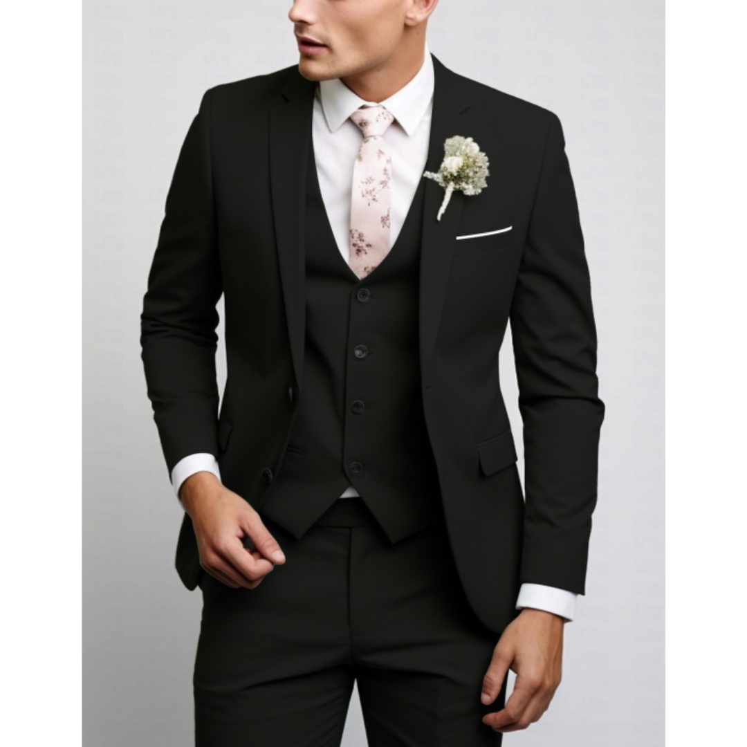 Herren dreiteiliger Hochzeit-Gast-Anzug | Formell