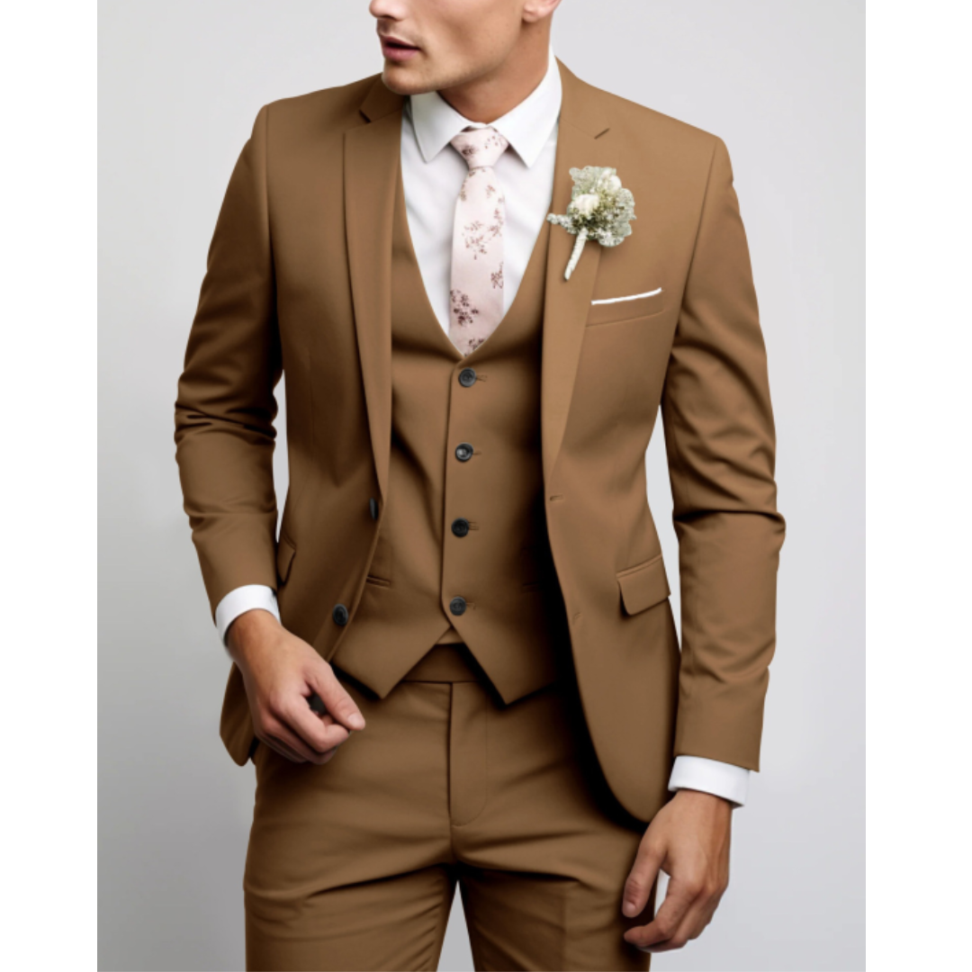 Herren dreiteiliger Hochzeit-Gast-Anzug | Formell