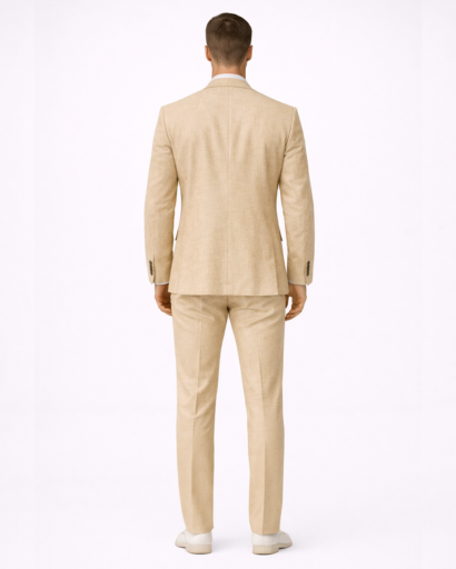 Costume homme 2 pièces – veste blazer à revers et pantalon coupe droite