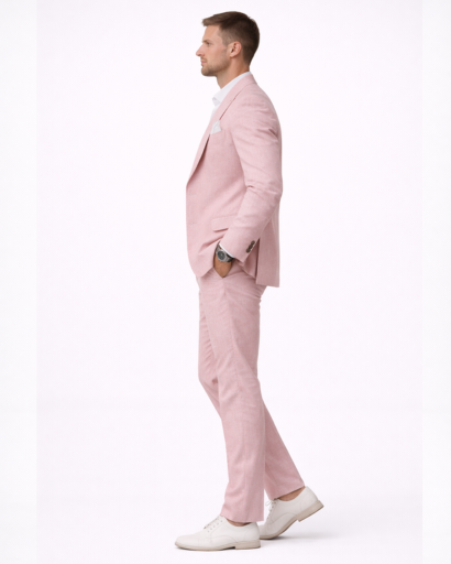 Costume homme 2 pièces – veste blazer à revers et pantalon coupe droite