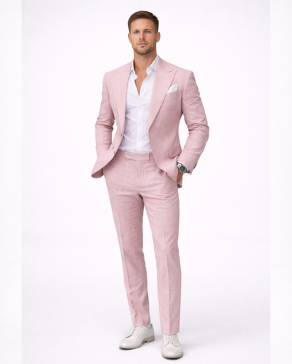 Costume homme 2 pièces – veste blazer à revers et pantalon coupe droite