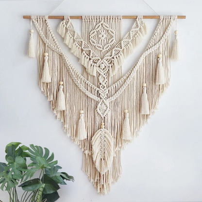 Skandinavische Boho-Makramee-Wandbehang - Liora