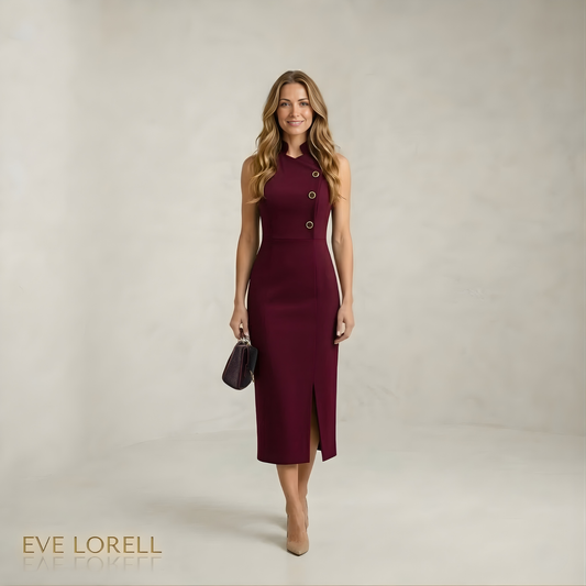 Hazel | Modern Muse Burgundy Dress