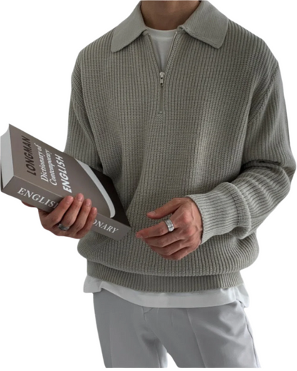 Pull zippé élégant et confortable