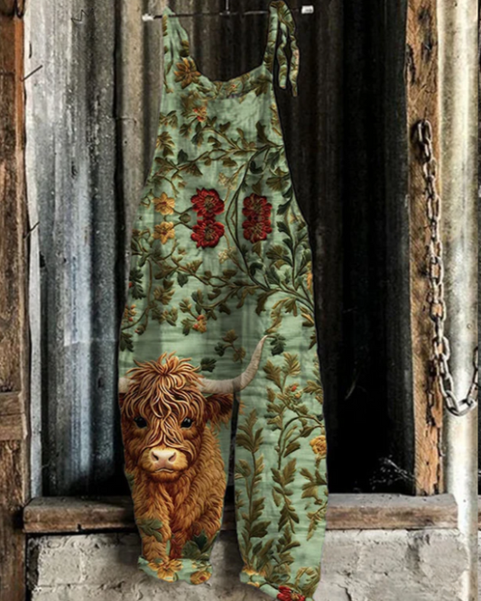 Meadow | Vintage Floral Embroidery Jumpsuit