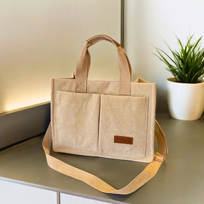 Corduroy Tote Bag (+ Free Travel Bag)