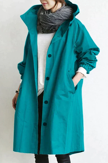 DORY | Oversized trenchcoat kombineret med hoodie