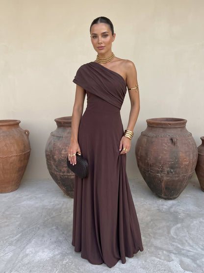 Tulie - Draped Tulle Off Shoulder Dress