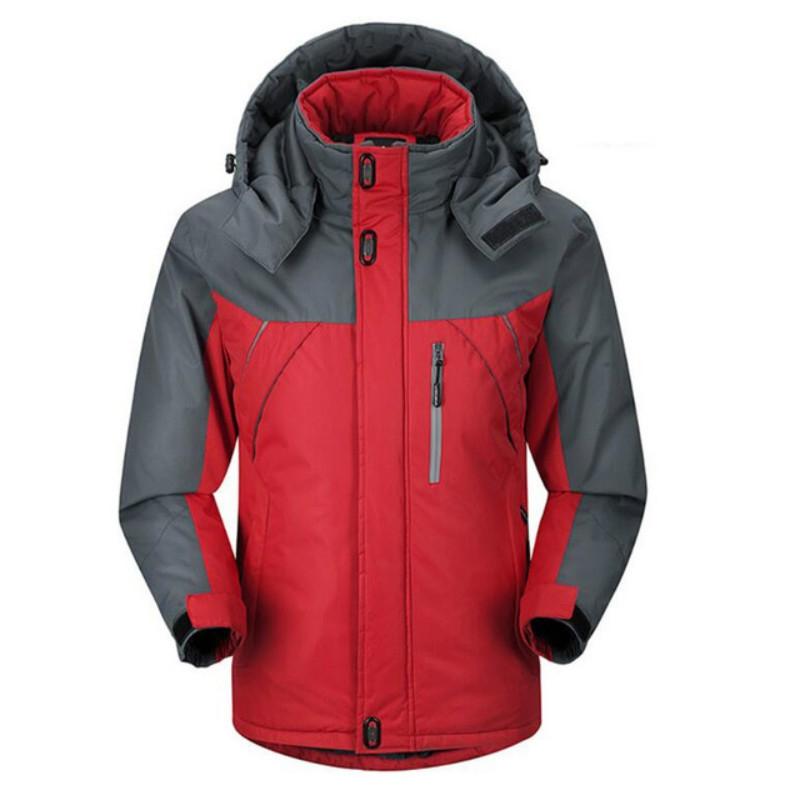 Men Winter Thick Fleece Waterproof Outwear Down Jackets Coats Size Xxxl Black