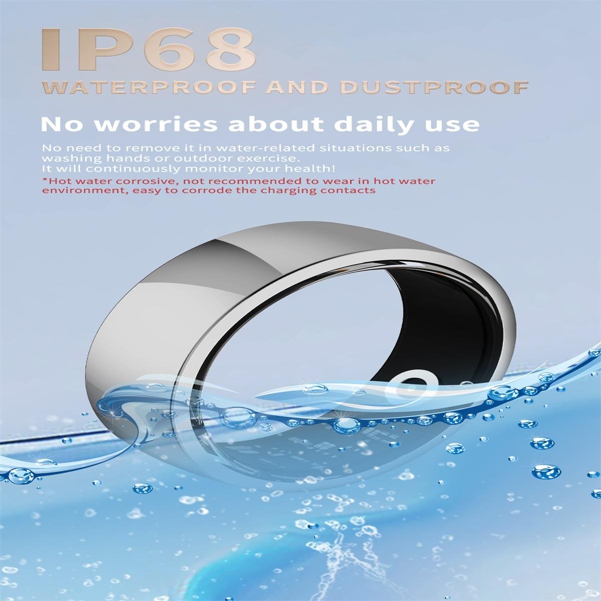 Smart Ring For Health Monitoring And Family Care Size 18 Gold
