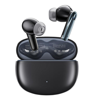Wireless Dual Noise Cancelling Bluetooth Earphones For Music And Calls Black