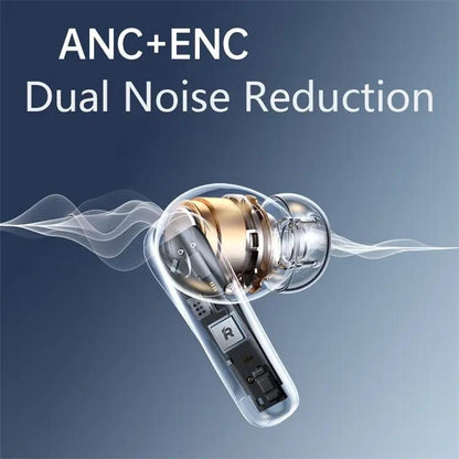 Wireless Dual Noise Cancelling Bluetooth Earphones For Music And Calls Black