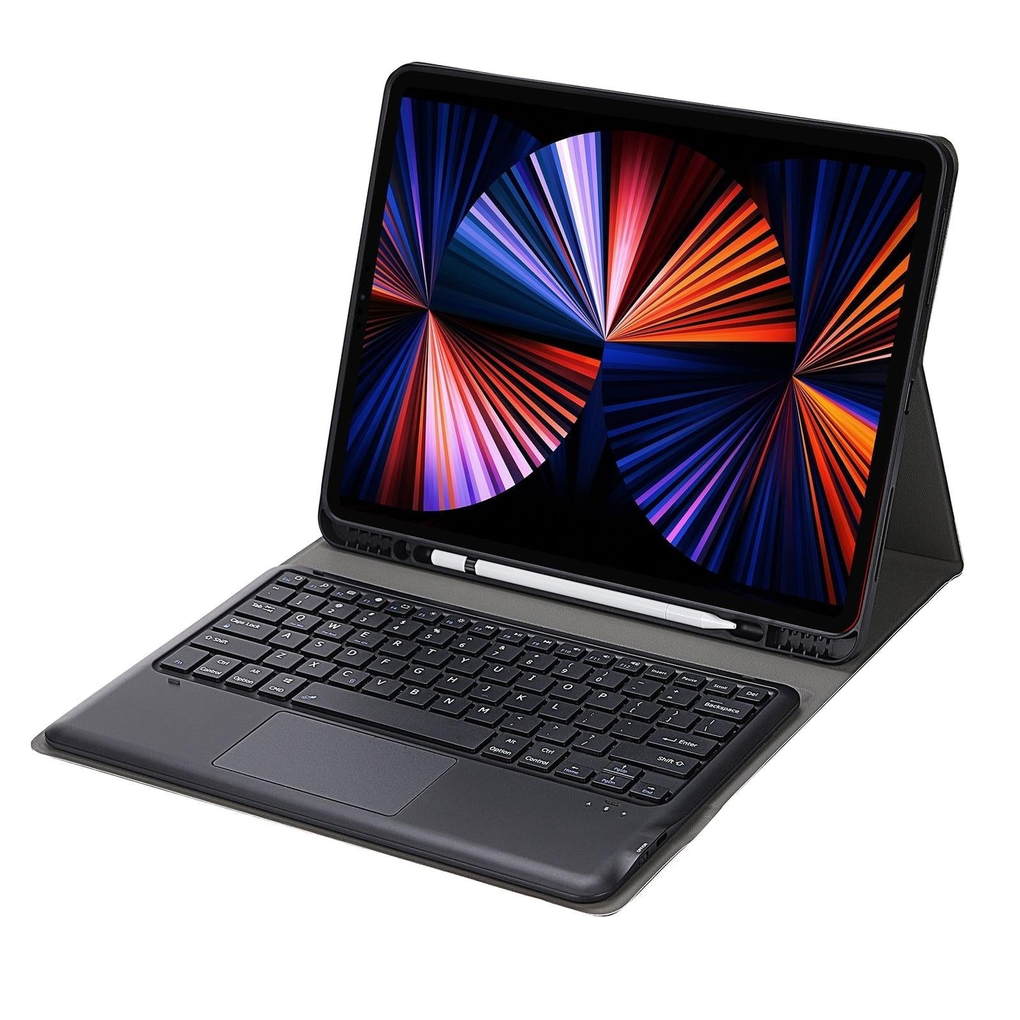 Detachable Bluetooth Keyboard Tablet Case For Ipad Pro 12.9 Ultra Thin With Touchpad Pen Slot & Holder Rose Gold
