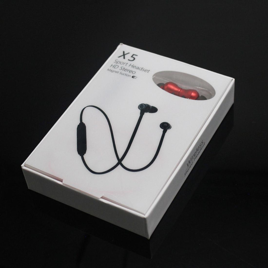 Xrm X5 Sports Ipx4 Waterproof Magnetic Earbuds Wireless Bluetooth V4.1 Stereo In Headset Red