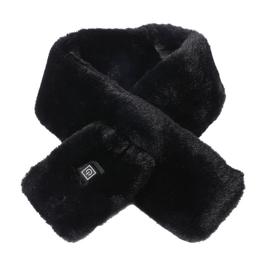 Elosung Black Electric Heated Scarf With Plush Fabric 3 Settings