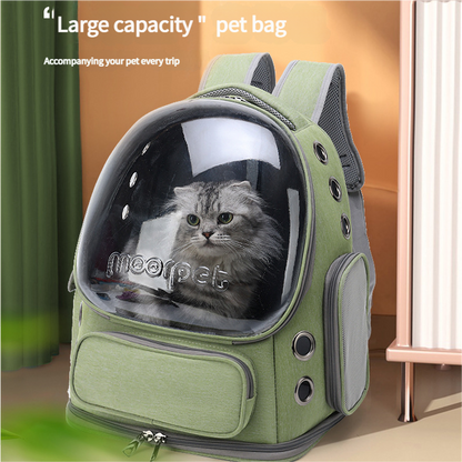 Spacious Pet Carrier With Ventilation System & Water Resistant Design(Black)