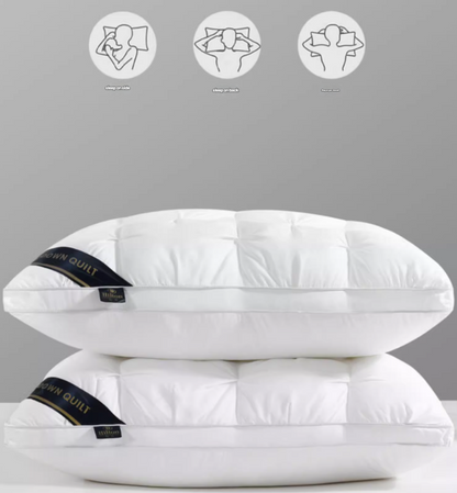 Pink Luxury Adjustable Bed Pillow Set (2-Pack) Hotel Quality Down Alternative For Ultimate Neck Support & Comfort