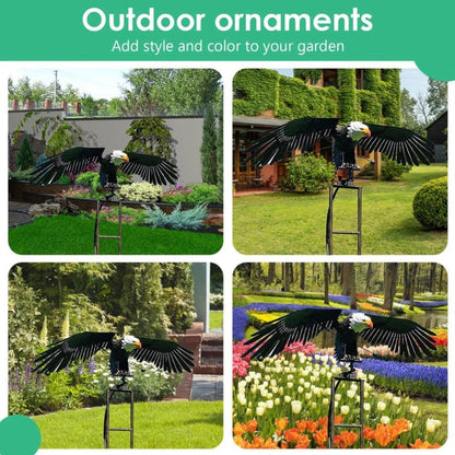 GardenAdler | Elegant wrought iron wind chime bird