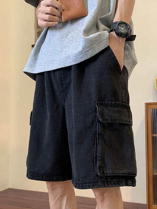 Herren shorts cargo denim locker street