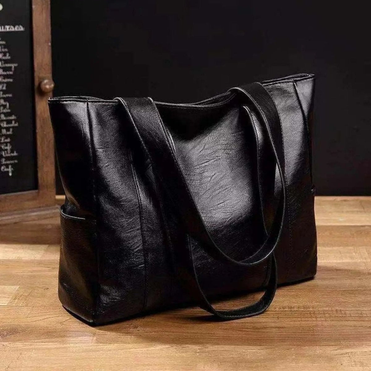 Leder Schultertasche – Glattes Leder mit Praktischer Innenaufteilung & Sicherem Reißverschluss