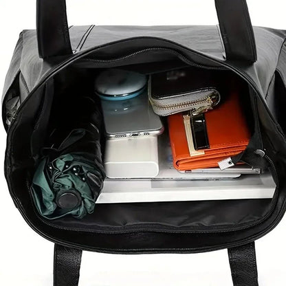 Leder Schultertasche – Glattes Leder mit Praktischer Innenaufteilung & Sicherem Reißverschluss
