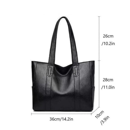 Leder Schultertasche – Glattes Leder mit Praktischer Innenaufteilung & Sicherem Reißverschluss