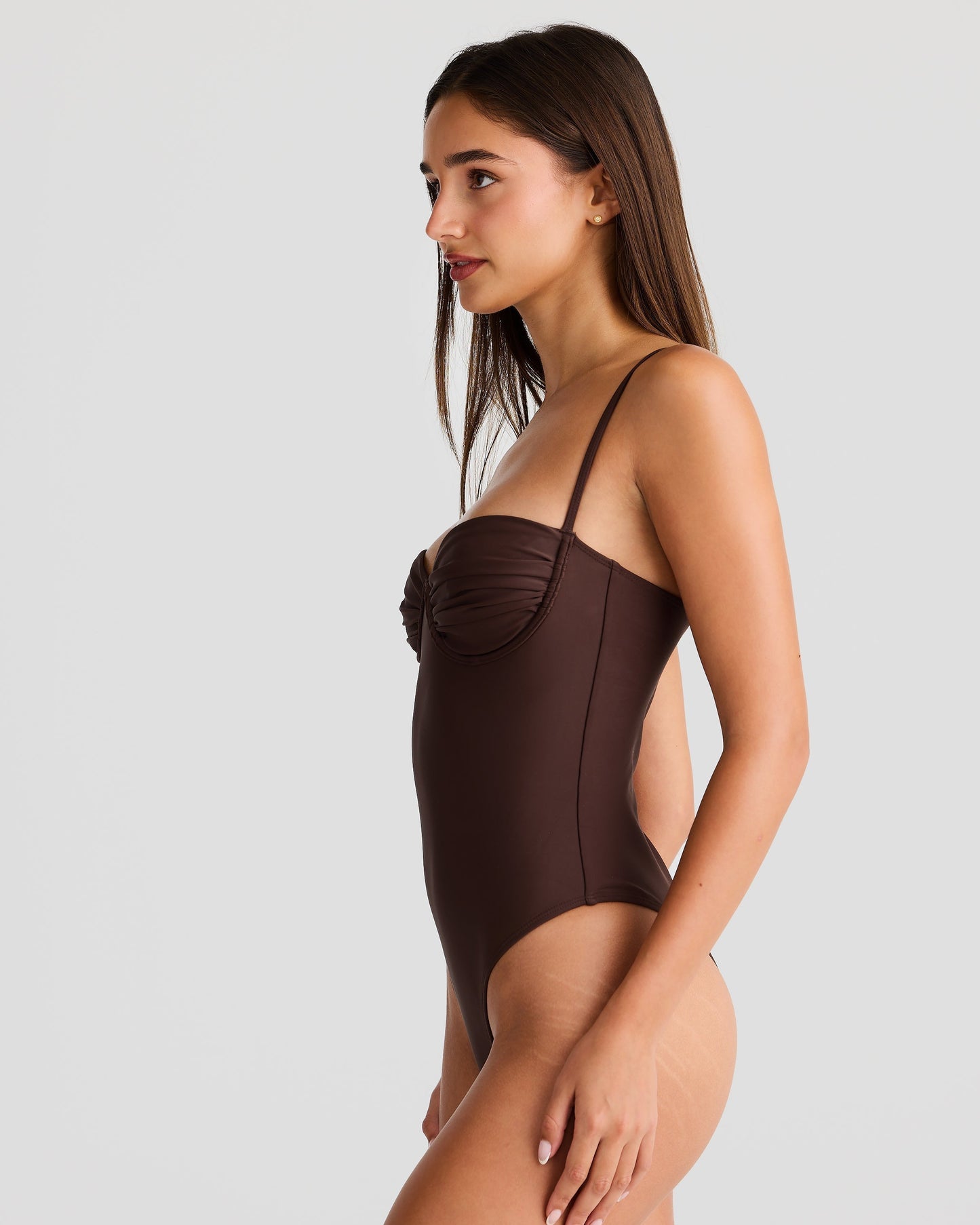 The Coastal Elegance Swimsuit Chocolate