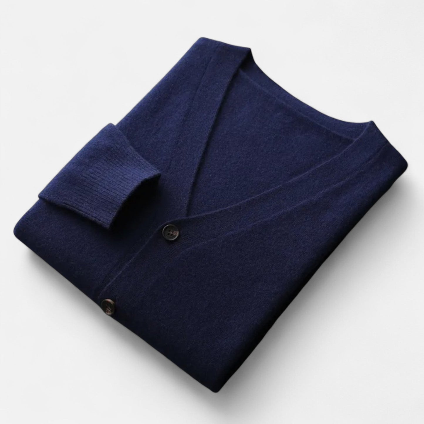 Valmonti | Men’s Loose V-Neck Wool-Blend Cardigan