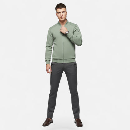 Valmonti | Men’s Minimalist Stand-Collar Jacket – Timeless Elegance