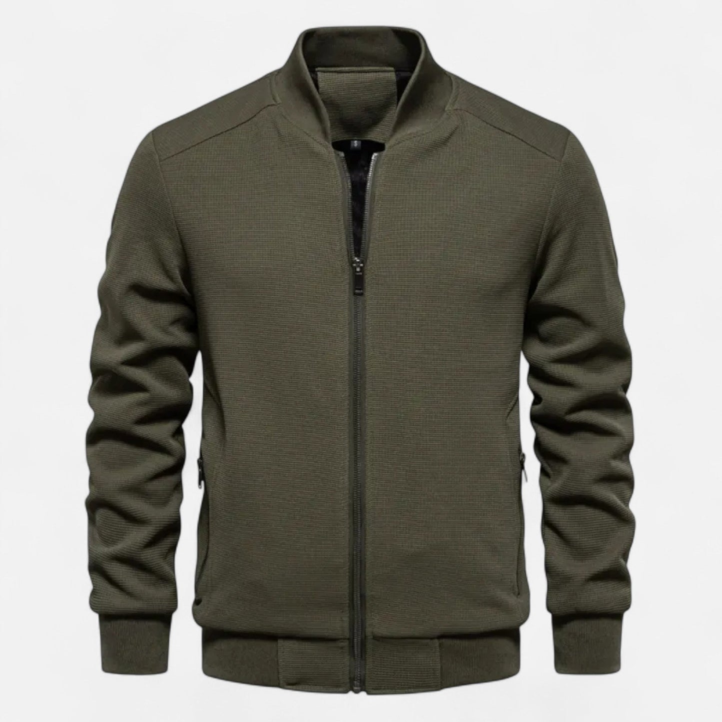 Valmonti | Men’s Minimalist Stand-Collar Jacket – Timeless Elegance