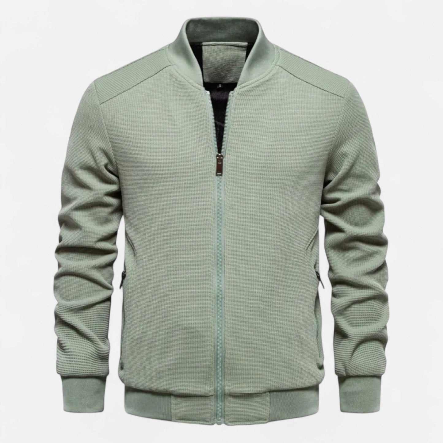 Valmonti | Men’s Minimalist Stand-Collar Jacket – Timeless Elegance