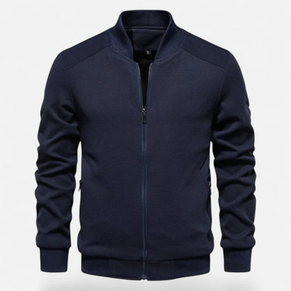 Valmonti | Men’s Minimalist Stand-Collar Jacket – Timeless Elegance