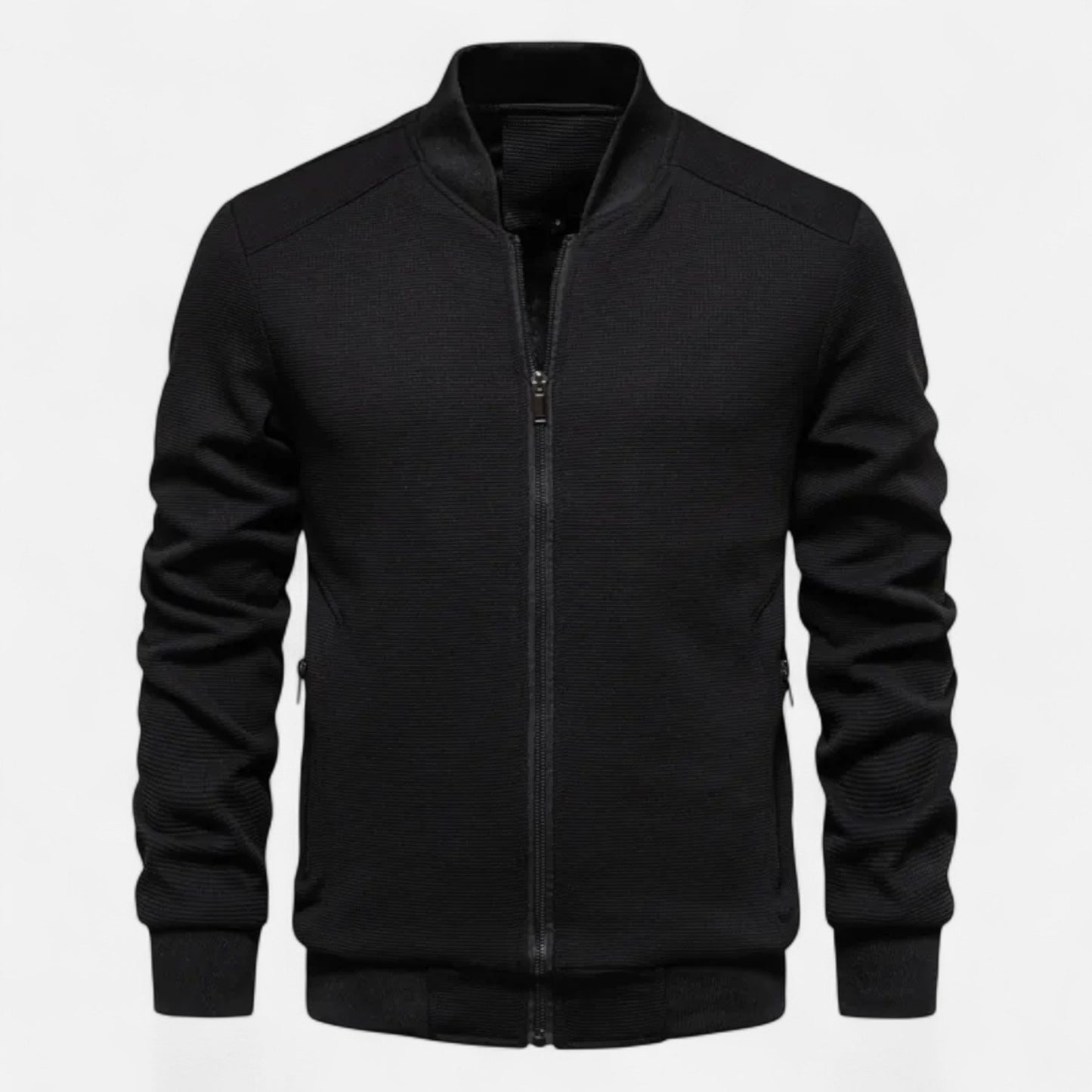 Valmonti | Men’s Minimalist Stand-Collar Jacket – Timeless Elegance